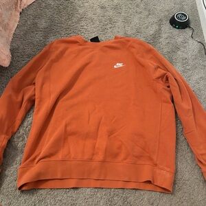 Brand new orange Nike crewneck size XL
